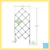 Outdoor 7-FT. Tall Wrought Iron Lattice Garden Trellis