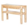 2 Tier Adjustable Cedar Wood Multipurpose Storage Shelves - Made In USA