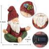 Zen Garden Meditating Yoga Solar Gnome Statue