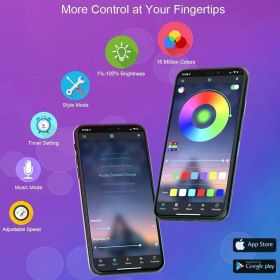 Bluetooth LED Strip Lights Smart SMD 5050 APP Remote Control Flexible Ribbon Diode Lamp Tape TV Backlights Game Room Home Decor