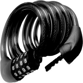 Bike Cable Lock 4 Digit Combination Bicycle Lock 6FT Long Heavy Duty Anti Theft Password Lock Waterproof Coated Steel Cable for Road Bike Electri