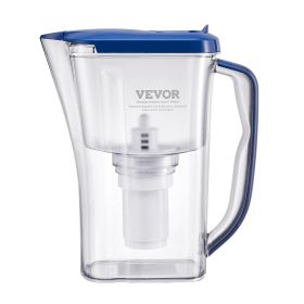Water Filter Pitcher, 9 Cup 5-stage Water Filter Dispenser, Fast Filtration System with Filter Change Indicator, No BPA, Lasts 3 Months or 40 Gal