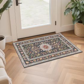 Boho Kitchen Rugs Sets of 3 Non Slip Washable Farmhouse Kitchen Rugs and Mats for Floor Kitchen Runner Rug Floor Carpet for Kitchen, Laundry, Hal