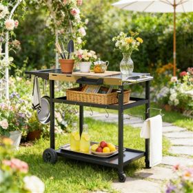 Outdoor bar cart, barbecue table