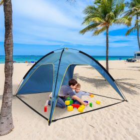 Portable Beach Canopy Sun Shelter UPF50+, 4-6 Person Large Beach Tent Waterproof Windproof, Outdoor Sun Shade Tent with Carry Bag
