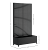 Metal Planter Box with Trellis, 73"x35"x16 Metal Raised Garden Bed with Trellis, Metal Planter Box with Drainage Holes & Lockable Wheels & Privacy Scr
