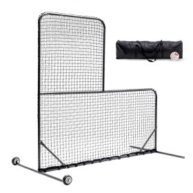 L-Shaped Baseball Net for Batting Cages