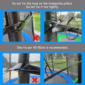 Kids Trampoline Sprinkler Outdoor Water Park Sprinkler for Kids Outdoor Water Game Toys for Backyard Boys Girls Summer Fun (39ft)