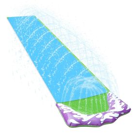 Kids Single Water Slide Lawn Surfing Racing Lane Slip Splash Spray Sprinkler Water Toys w/ Built-in Sprinkler For Kids Children Summer