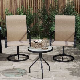 old SKU: 64596337 2pcs Patio Swivel Chairs ,Outdoor Garden Bench , Garden chair , Swivel Chairs Set of 2