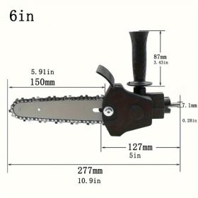 1pc, Mini Electric Drill Chainsaw, Electric Chain Saw Drill Attachment, Chain Saw Drill Attachment, Chainsaw Convertor