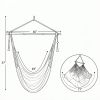 Caribbean Style Hammock Chair Woven Rope Swing with Metal Spreader Bar for Outdoor Indoor Home Garden Porch Swinging Chair-Excluding seat cushion