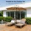 9FT Outdoor Patio Umbrella with Tilt and Crank, 8 Rib Market Umbrella, Stable Sun Shade Canopy for Patio, Beach, Deck, Garden and Outdoor Restaurant