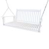 Front Porch Swing with Armrests, Wood Bench Swing with Hanging Chains,for Outdoor Patio ,Garden Yard, porch, backyard, or sunroom,Easy to Assemble,whi