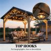 Hard top pavilion canopy, terrace pavilion, black gray