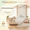 Caribbean Style Hammock Chair Woven Rope Swing with Metal Spreader Bar for Outdoor Indoor Home Garden Porch Swinging Chair-Excluding seat cushion
