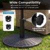 Concrete Patio Umbrella Base with Rattan Pattern for Lawn