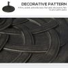Round Bronze Resin 22" 42 lbs Umbrella Base, Decorative Pattern, Fits Φ1.5", Φ1.89" Poles - Sturdy Parasol Stand for Garden