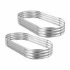 2 Packs Oval Raised Garden Bed, Outdoor Elevated Planter Box for Backyard, Grow Florals, Vegetables, Herbs & Small Fruit Plants