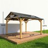 Hard top pavilion canopy, terrace pavilion, black gray