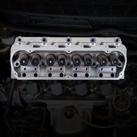 Engine Cylinder Head Assembly Replacement Aluminum For SBF FORD Mustang (Option: Silver)