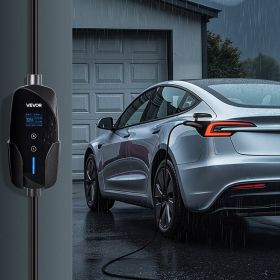 Level 2 Tesla Charger 32A EV Charger 240V NEMA 14-50P With 25 Ft Cable (Option: Black)