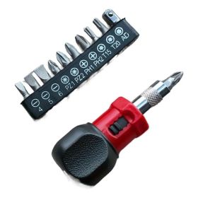 Mini Multifunctional Scraper Screwdriver Set,Reversible Steel Connector With Quick Action And Variety Of Pins, Durable Hand Tool Kit (Option: Red)