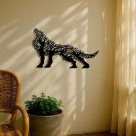CIFbuy Gothic Howling Wolf Iron Wall Art 3D Sculpture For Living Room Office Decor(TikTok, Temu Pick-up Service) (Option: defaulttitle)
