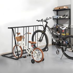 Floor Bike Rack For 3-Inch Tire Width Grid Bike Rack Stand 6-Bicycle Capacity (Option: Black)