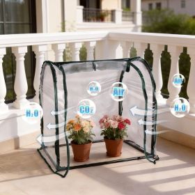 28.94 Plus 21.46 Plus 27.76in Tabletop Mini House Portable Greenhouse For Spring Indoor Outdoor Garden Tent For Seed Starting Plant Protection Ga (Option: Green)