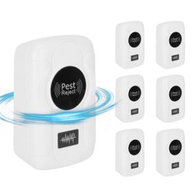 6 Pack 32-120KHz Ultrasonic Insect Repellent Indoor Plug In Bug Repellent Mosquito Roaches Mice Control With 3 Modes For Bedroom Garage Warehouse (Option: 6Packs)