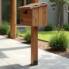 2 Pack 6x6 Post Base Brackets Wood Fence Post Anchor Inner Size 5.9x5.55 Inch (Option: Black)