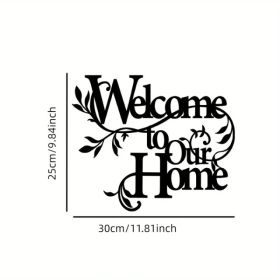 CIFbuy Aluminum Welcome Floral Wall Art Home Entryway Decor For Housewarming Gift (TikTok, Temu Pick-up Service) (Option: defaulttitle)