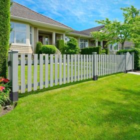 Fence Post Anchor Ground Spike, 6 Pack 24 X 4 X 4 Inches Outer Diameter (Inner Diameter 3.5 X3.5 Inches), Metal Black Powder Coated Post Stake Gr (Option: Black)