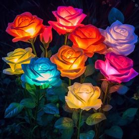 Solar Lights Outdoor Waterproof for Garden Decor, 4 Pack Solar Garden Lights for Outside, Outdoor Solar Lights for Yard with Solar Flowers Lights, Sol (size: 4pcs)