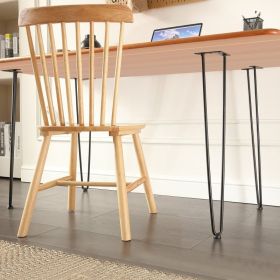 28' Hairpin Furniture Legs, Metal Home DIY Projects For Nightstand, Coffee Table, Desk, 500lbs Load Capacity With Rubber Floor Protectors, Metal (Option: Black)