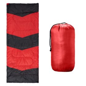 Lightweight Sleeping Bag For Backpacking, Hiking, Waterproof Compact Envelope Sleeping Bag For Cold & Warm Weather, Red (Option: defaulttitle)