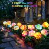 Solar Lights Outdoor Waterproof for Garden Decor, 4 Pack Solar Garden Lights for Outside, Outdoor Solar Lights for Yard with Solar Flowers Lights, Sol