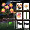 Solar Lights Outdoor Waterproof for Garden Decor, 4 Pack Solar Garden Lights for Outside, Outdoor Solar Lights for Yard with Solar Flowers Lights, Sol