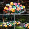 Solar Lights Outdoor Waterproof for Garden Decor, 4 Pack Solar Garden Lights for Outside, Outdoor Solar Lights for Yard with Solar Flowers Lights, Sol