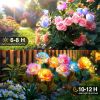 Solar Lights Outdoor Waterproof for Garden Decor, 4 Pack Solar Garden Lights for Outside, Outdoor Solar Lights for Yard with Solar Flowers Lights, Sol