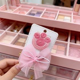 Paw Bow Hairpin Set-Pink 9627 (Option: 6926398659627)