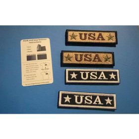4 Pieces Embroidered USA Tactical Morale Fastener Hook&Loop Patch (Option: 4Pcs)
